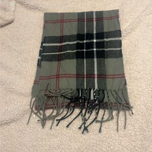 Plaid Fringe Scarf